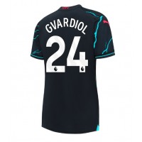 Fotballdrakt Dame Manchester City Josko Gvardiol #24 Tredjedrakt 2023-24 Kortermet